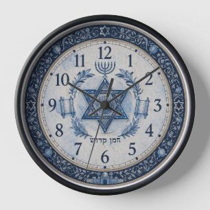Reloj tradicional inspirado en la judaica