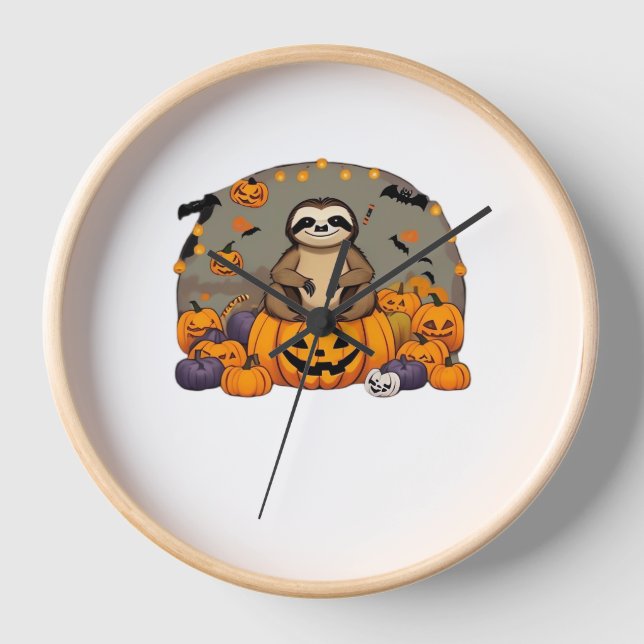 Reloj Traslado clásico de esloth-o-ween (Anverso)