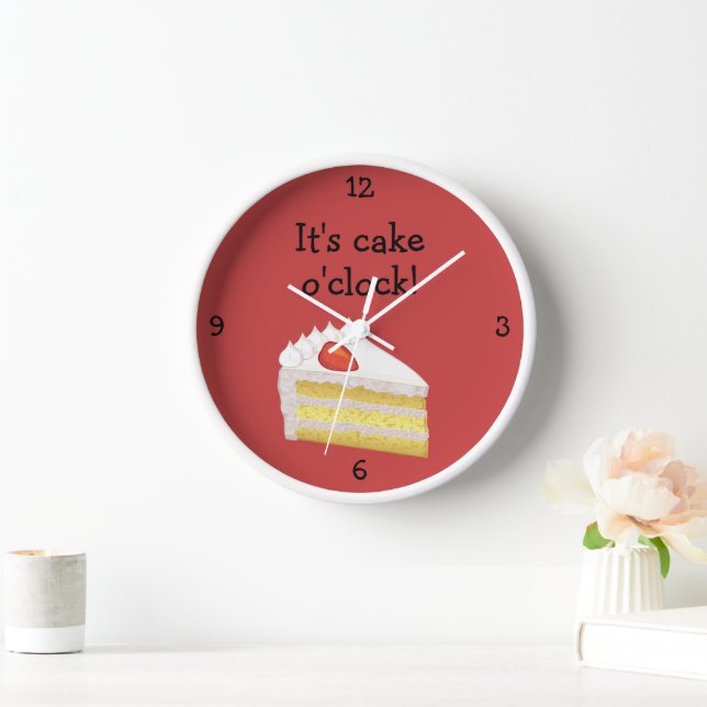 Reloj Tres Leches Flavor Pastel O'Clock tema del postre  (Hogar)