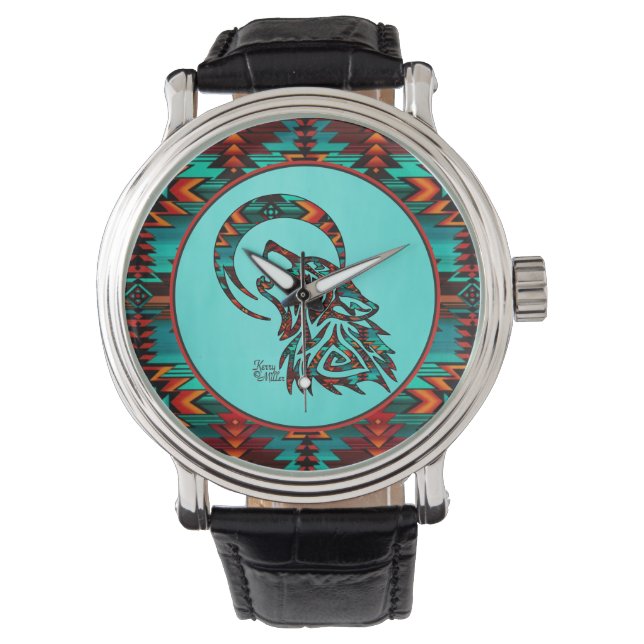 Reloj tribal de lobos (Anverso)