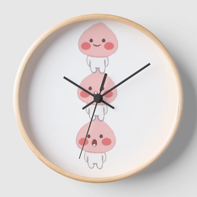 Reloj Trillizos de mono adorables (Anverso)