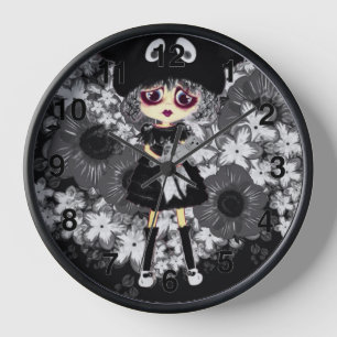 Reloj Triste Chica de Gótico - Kawaii Chibi personalizad