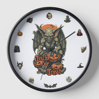 Reloj Truco o trato en un blanco