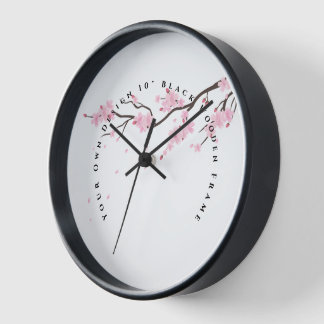 Reloj Tu Propia Creación Marco de Madera Negro 10" Pared