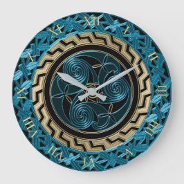 Reloj Turquoise Black and Gold Celtic Triskele