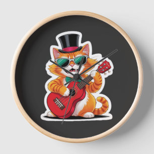 Reloj Ukulele Cat Serenade