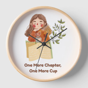 Reloj Un capítulo más, una taza más Amante de los libr