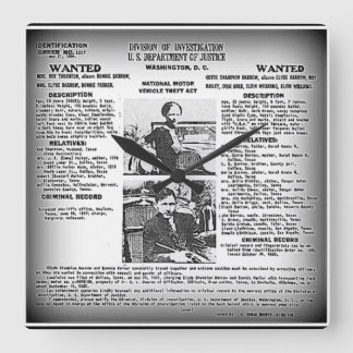 Reloj único de Bonnie y de Clyde /wall