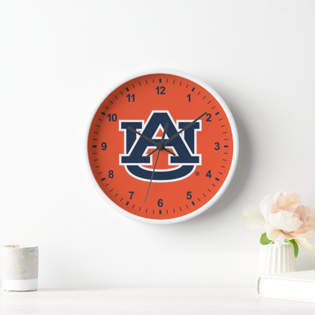 Reloj Universidad Auburn | Logo de Auburn UA (Hogar)