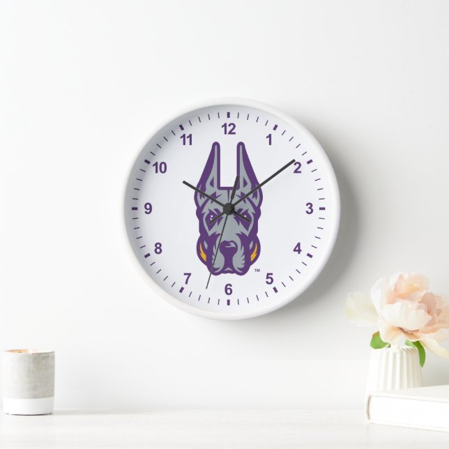 Reloj Universidad de Albany Gran Cabeza de Mascota Dane (Hogar)