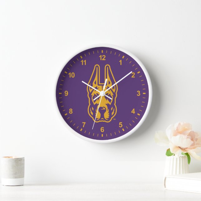 Reloj Universidad de Albany Gran Cabeza de Mascota Dane (Hogar)