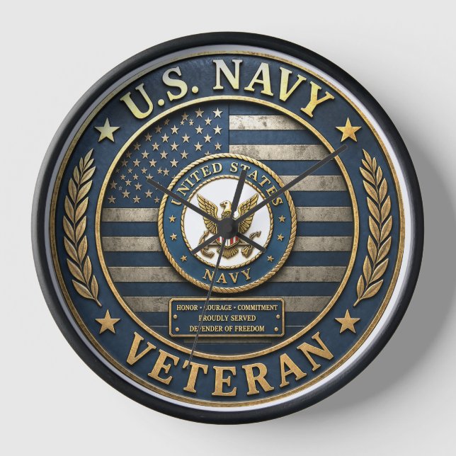 Reloj US Navy Veteran Honor Clock (Anverso)