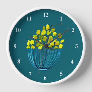 Reloj uvas acuarelas