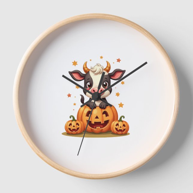 Reloj Vaca de parche de calabaza (Anverso)