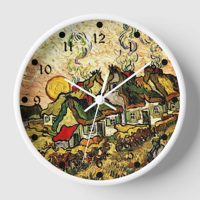 Reloj Van Gogh: Casas de paja al sol (Anverso)