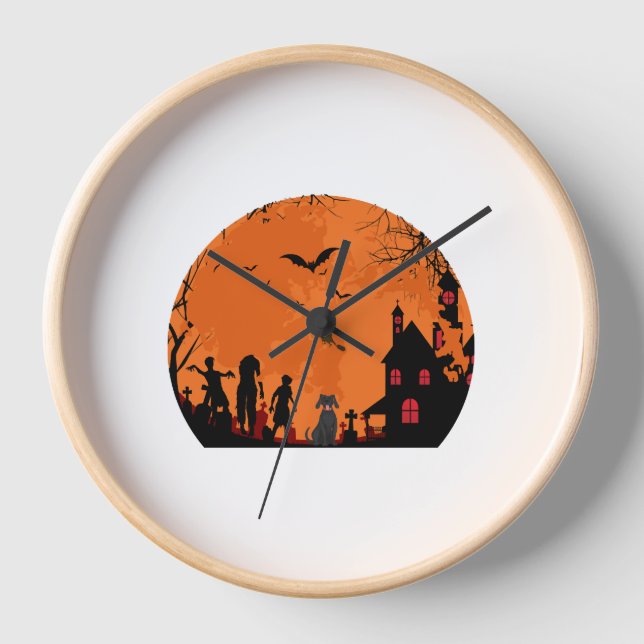 Reloj vector de halloween (Anverso)