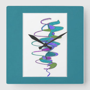 Reloj verde azulado de Personalizado de ciclones