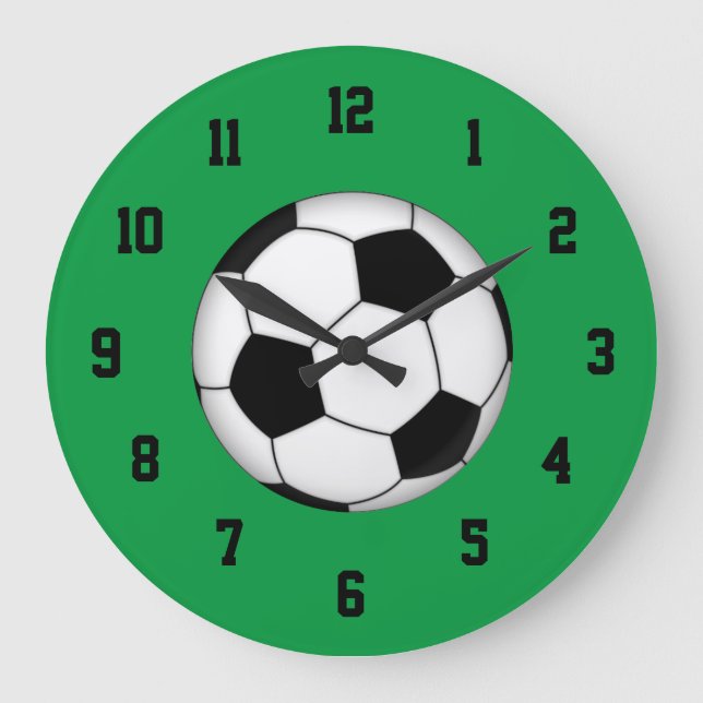 Reloj verde, blanco y negro del fútbol (Anverso)