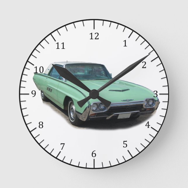 Reloj verde clásico del coche de 1963 (Anverso)