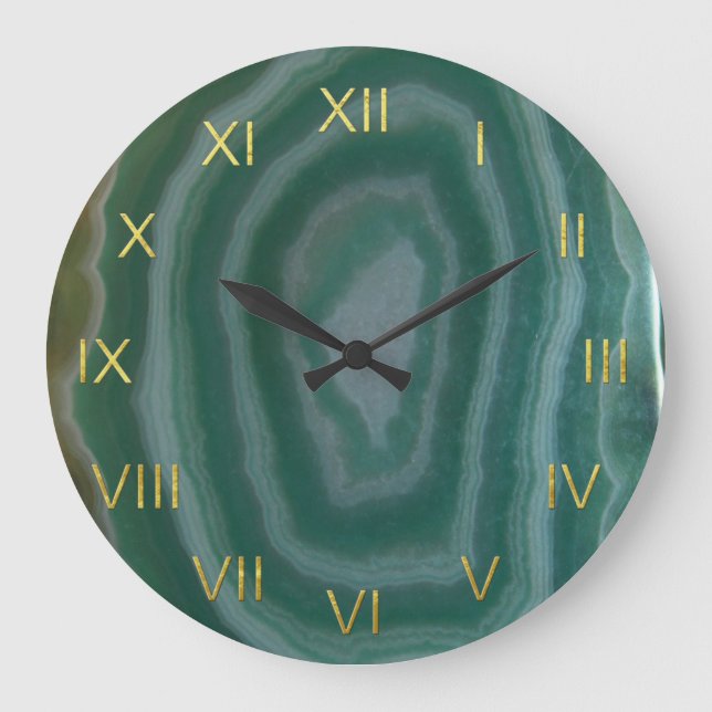 Reloj verde de la ágata con falsos números del (Anverso)