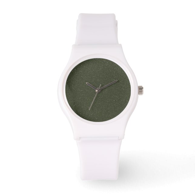 Reloj verde de mosca texturizada - cara de Persona (Anverso)