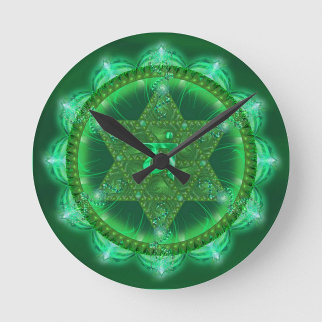 Reloj verde de Vishuddhi Chakra (Anverso)
