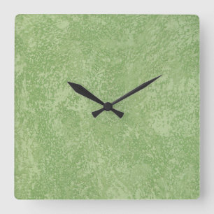 Reloj verde del cuadrado del final de Marmorino