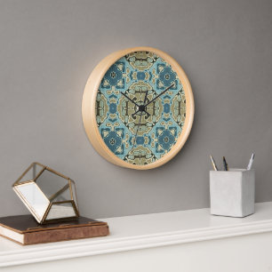 Reloj Verde Gris Verde azulado Azul Ochre Hip Bohemian B