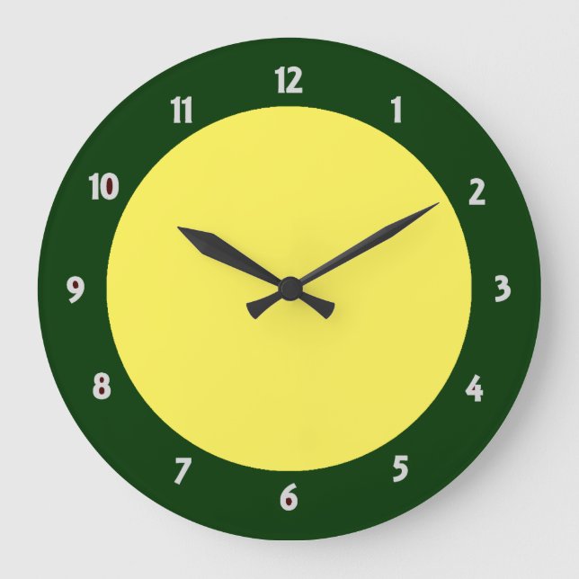 Reloj verde trazo blanco número de reloj cara relo (Anverso)