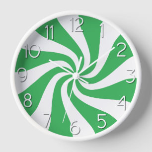 Reloj Verde y Blanco de Remolino de Caramelo de Me
