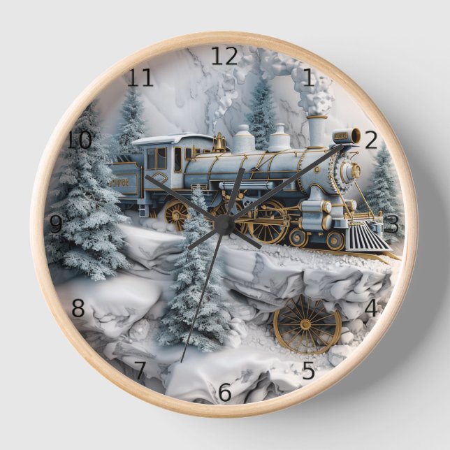 Reloj Viaje festivo en tren a través de cumbres nevadas (Anverso)