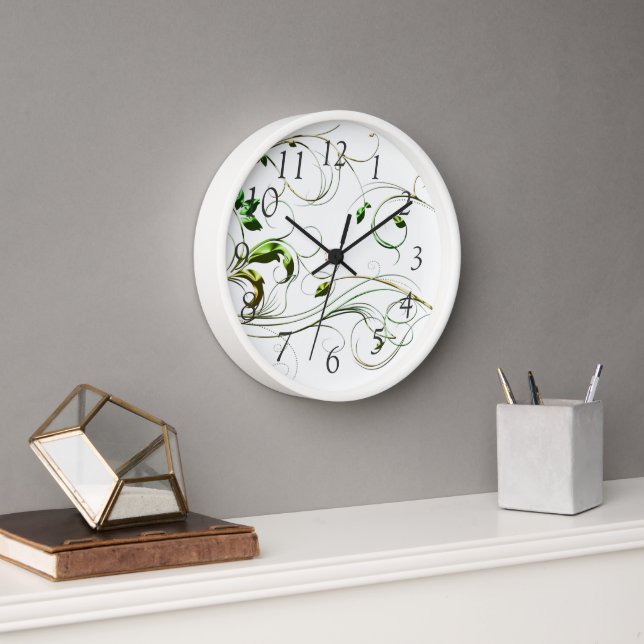 Reloj Vinos verdes amarillos (Oficina)