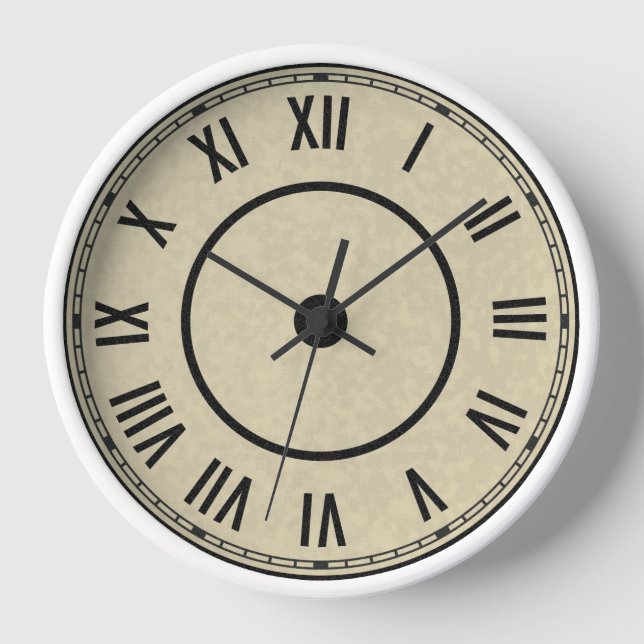 Reloj vintage de números romanos (Anverso)