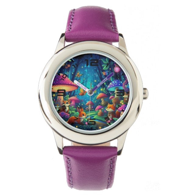 Reloj violeta de bosque (Anverso)