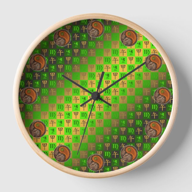 Reloj Virgo & Caballo de Madera (Anverso)