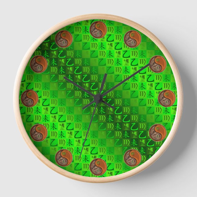 Reloj Virgo & Cabra de Madera (Anverso)
