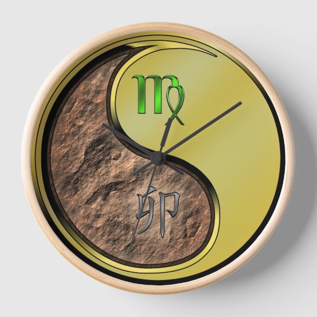 Reloj Virgo & Conejo de Metal (Anverso)