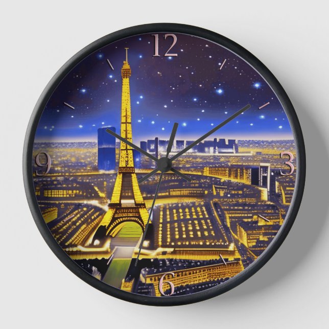 Reloj Vista aérea de París bajo las estrellas (Anverso)