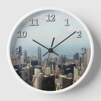 Reloj Vista En Línea De Esquina De Chicago Desde La Torr