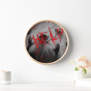 Reloj Visual grueso con tema de terror escalofriante de