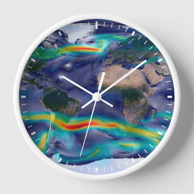 Reloj Visualización De Vientos Globales. (Anverso)