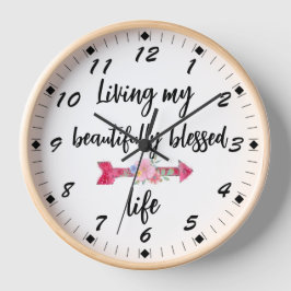 Reloj Viviendo mi hermosa cita de la vida