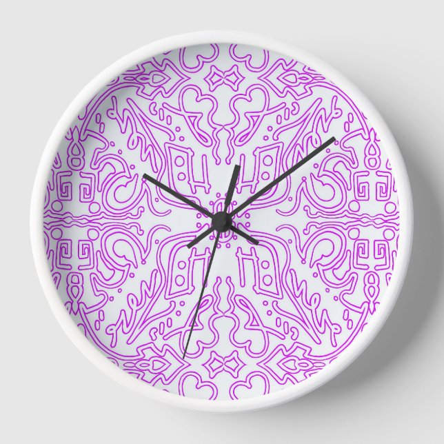 Reloj Wall Clock with Soft Pink Dream Mandala pattern (Anverso)