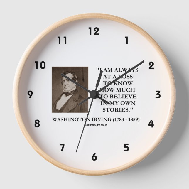 Reloj Washington Irving Siempre en Apuros para Creer His (Anverso)