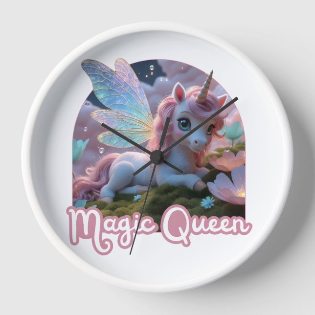 Reloj Weißes Einhorn mit Flügeln - Magic Queen (Anverso)
