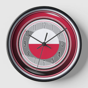 Reloj White Red Flag of Poland