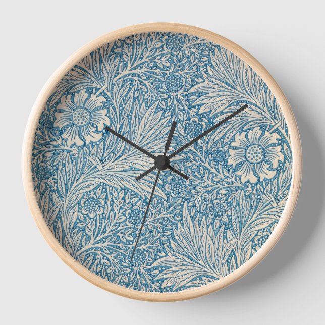 Reloj William Morris - Blue Marigold Floral (Anverso)