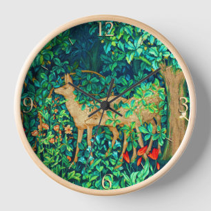 Reloj William Morris Forest Deer Art Nouveau