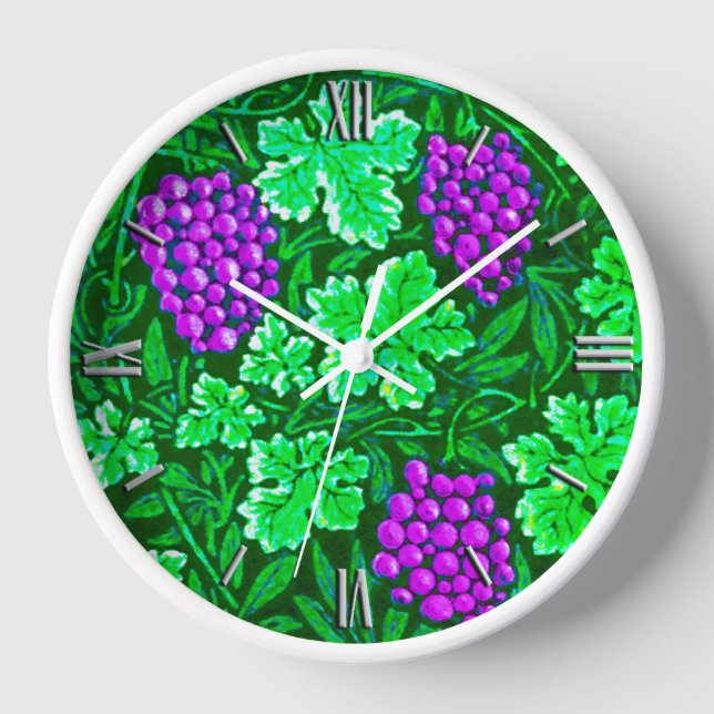 Reloj William Morris Grapevine, morado y verde (Anverso)