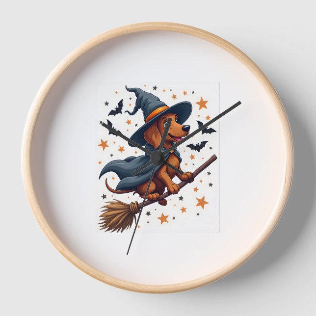 Reloj Witchy Dachshund Delight (Anverso)